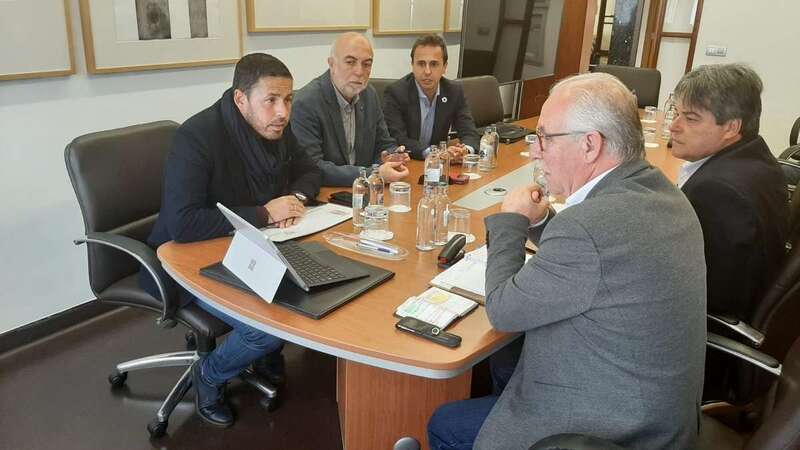 Reunión del alcalde con el vicepresidente del Consejo Insular de Aguas, Miguel Antonio Hidalgo (Foto TA)